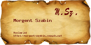 Morgent Szabin névjegykártya
